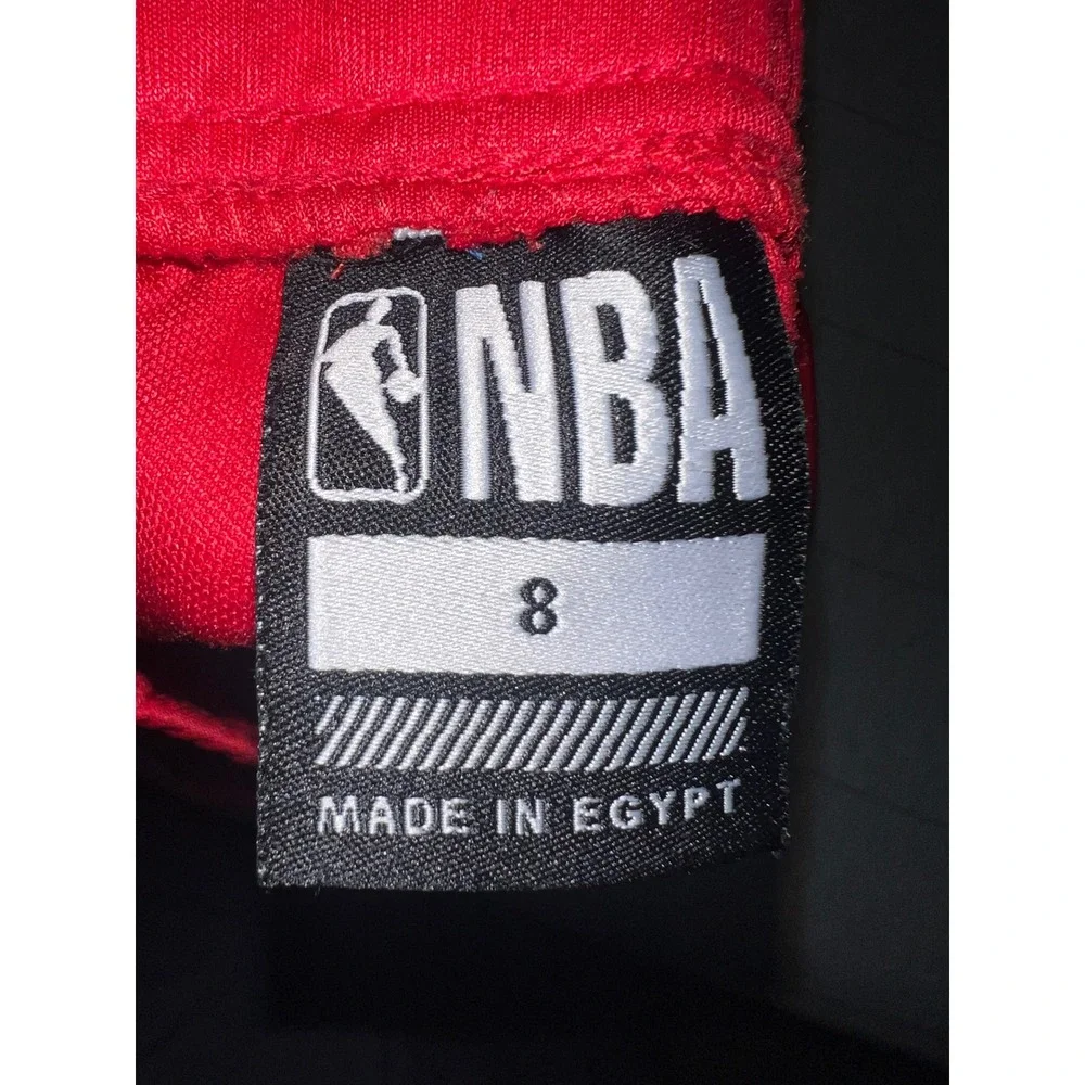 NBA Boys Red Athletic Track Pants Joggers Size 8 Basketball Logo